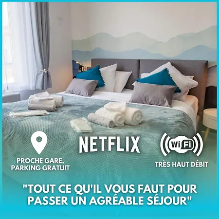 Cocon D'hiver - Netflix & Wifi - Parking Gratuit - Check-in 24h24 - Kit Bebe Inclus - Emplacement Velos - Goodmarning * Châlons-en-Champagne